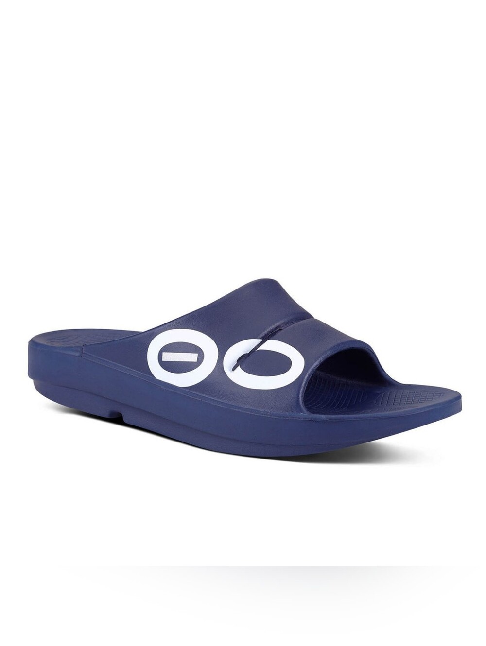 OOFOS OOAHH SPORT Navy White Logo Unisex Slide Size US M6 W8